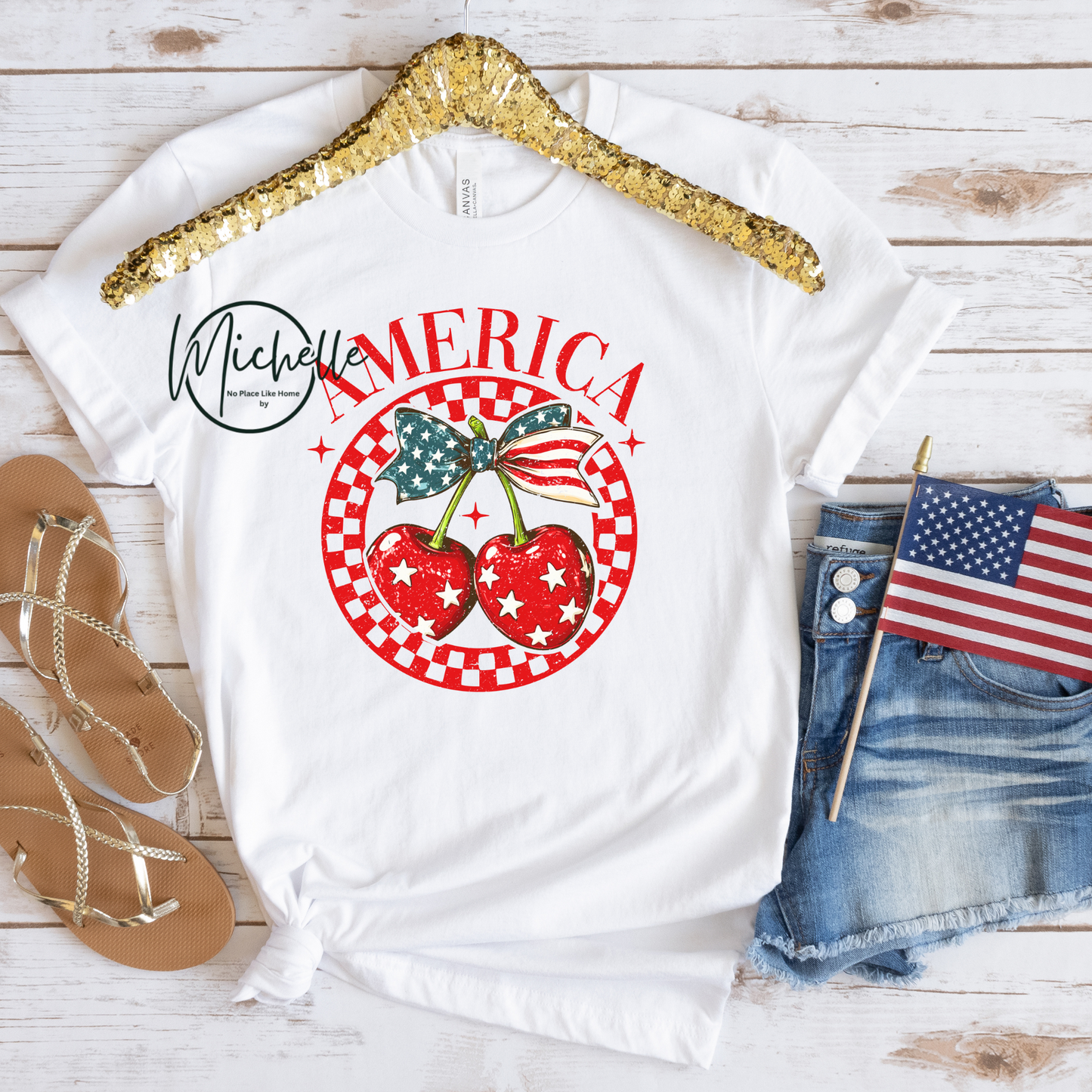 America Cherry Tee – Patriotic & Sweet!