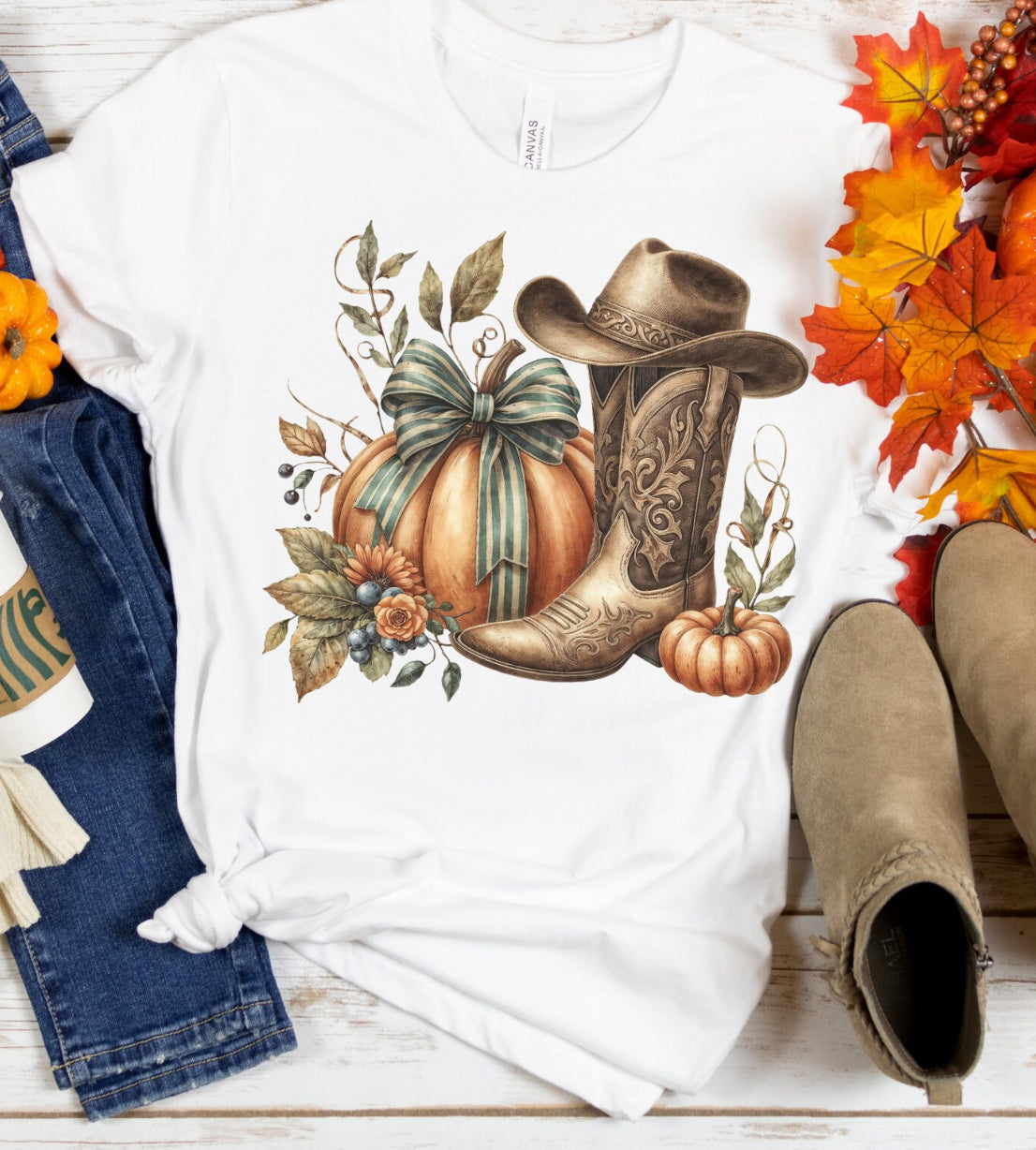 Fall Cowboy Boots T-shirt