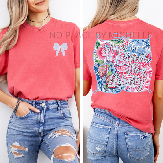 Sippin’ on Sweet Tea & Liberty Graphic Tee